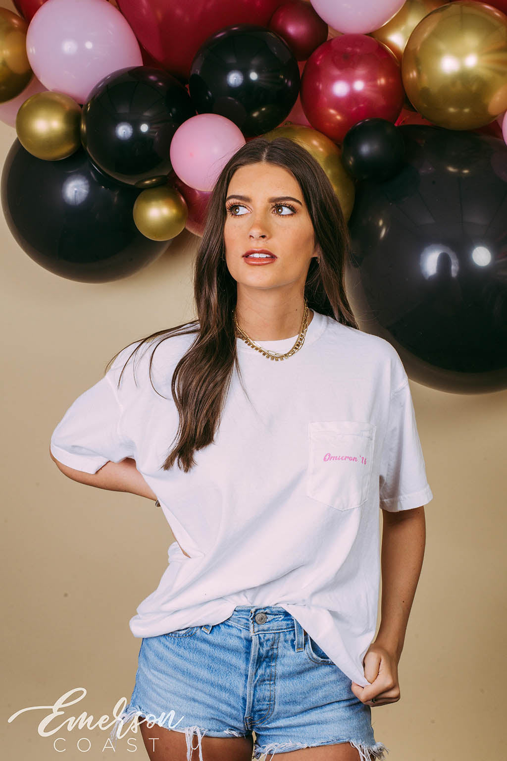 Alpha Phi Pink Band Tee