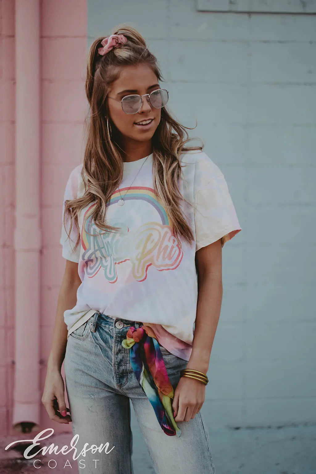 Alpha Phi '90s Tie Dye Bid Day Tee