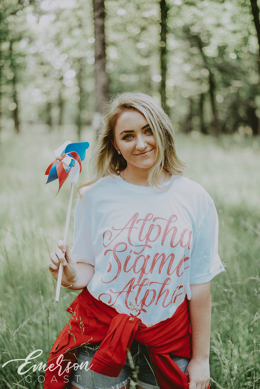 Alpha Sigma Alpha Script Detailed PR Tee