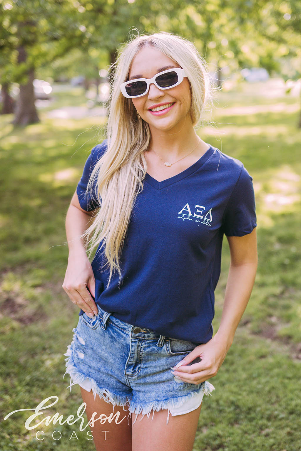 Alpha Xi Delta Recruitment V-Neck Tee