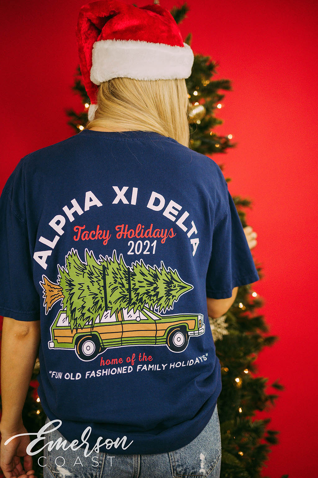 Alpha Xi Delta Tacky Holidays Tee