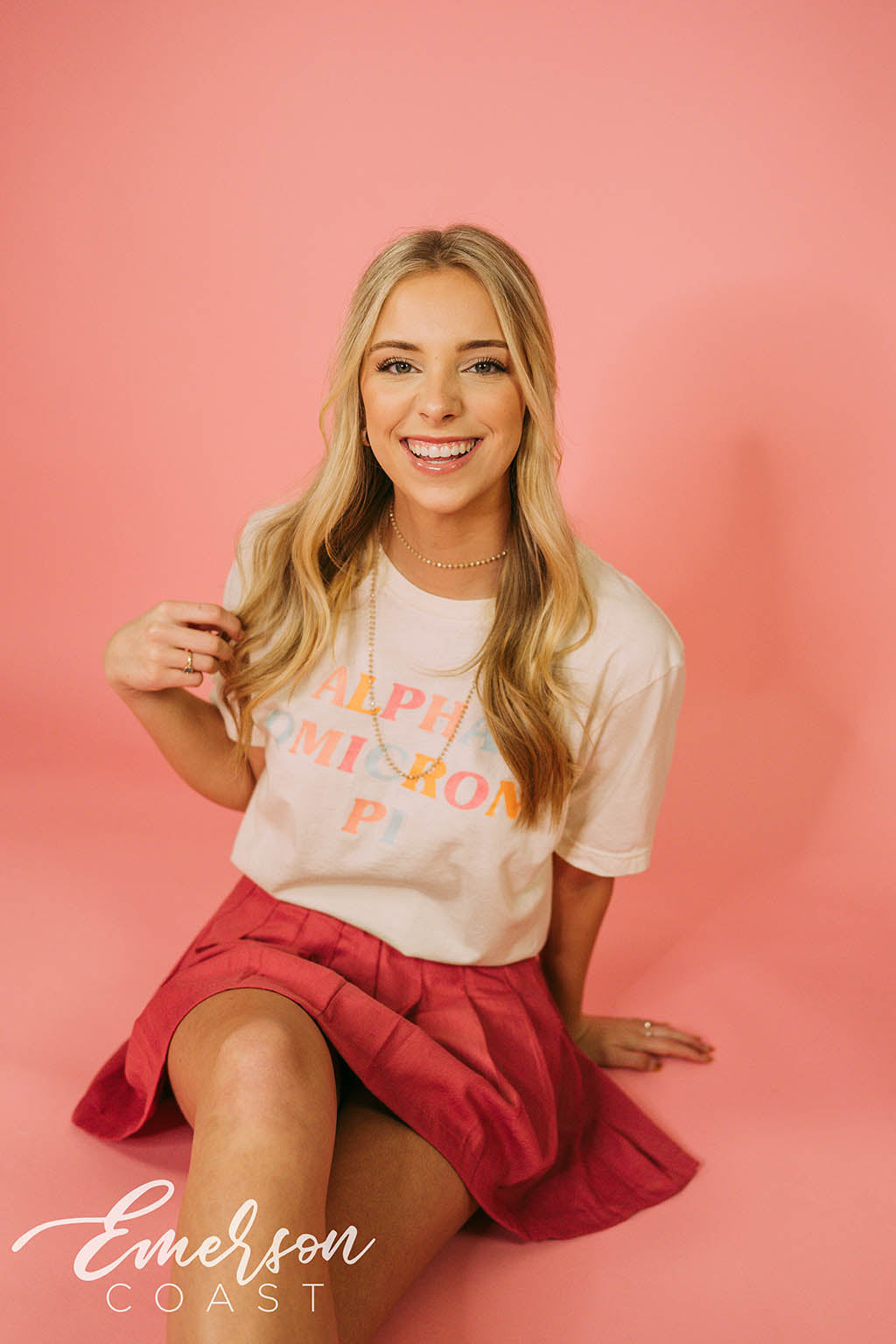 Alpha Omicron Pi Colorful Recruitment Tee