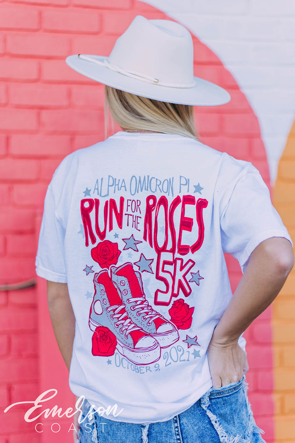 Alpha Omicron Pi Run for The Roses 5K Tee