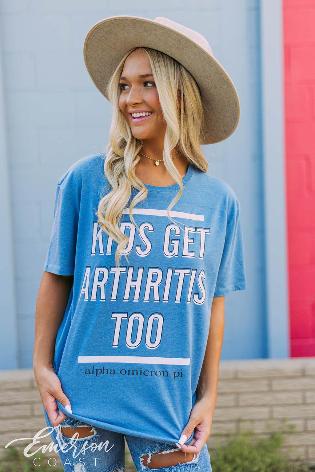 Alpha O Blue Philanthropy Tee