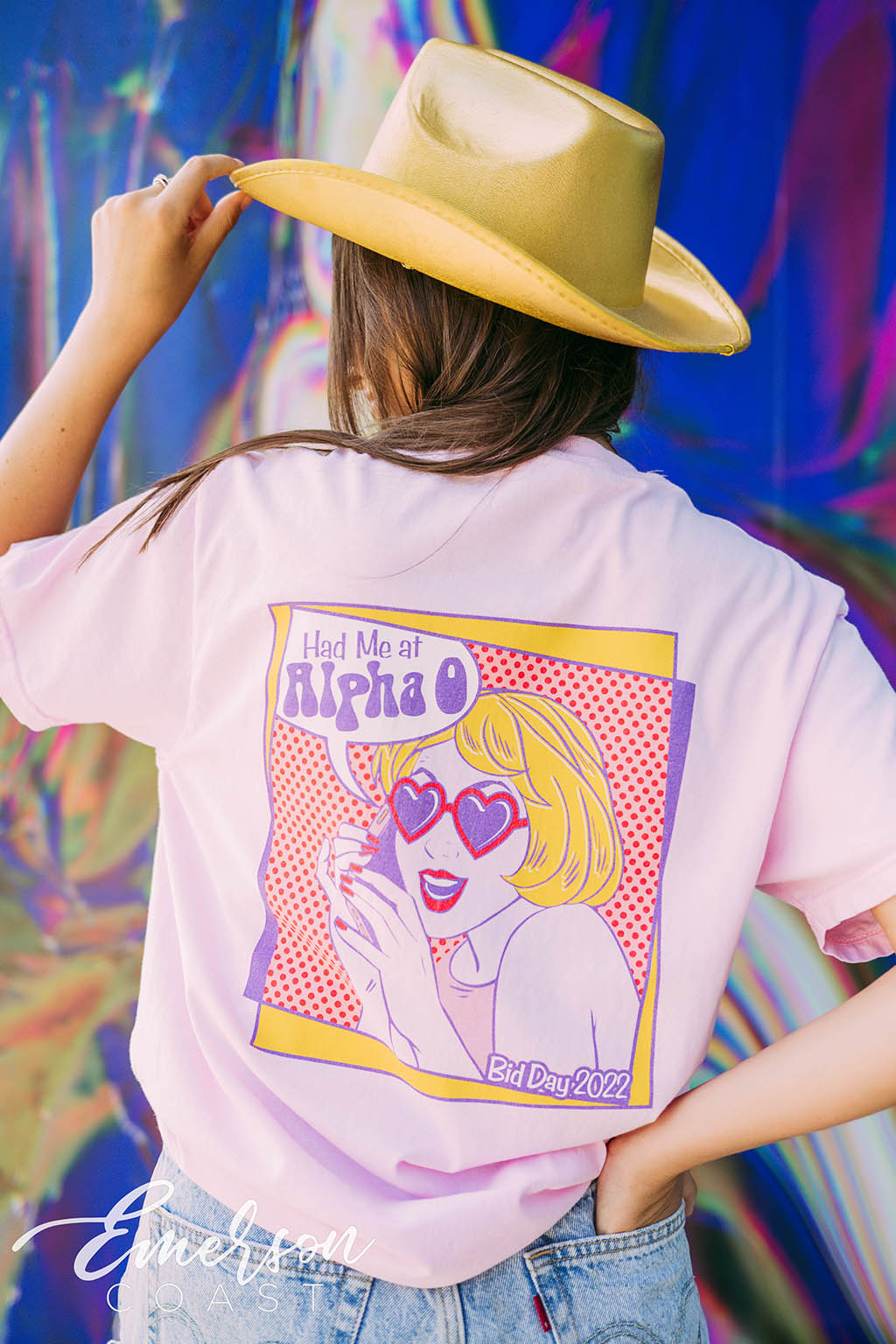 Alpha Omicron Pi Bid Day Comic Tee