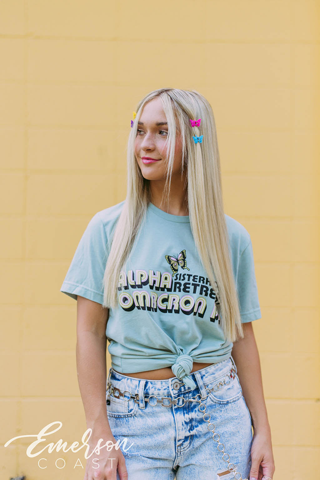 Alpha O Sisterhood Retreat Butterfly Tee