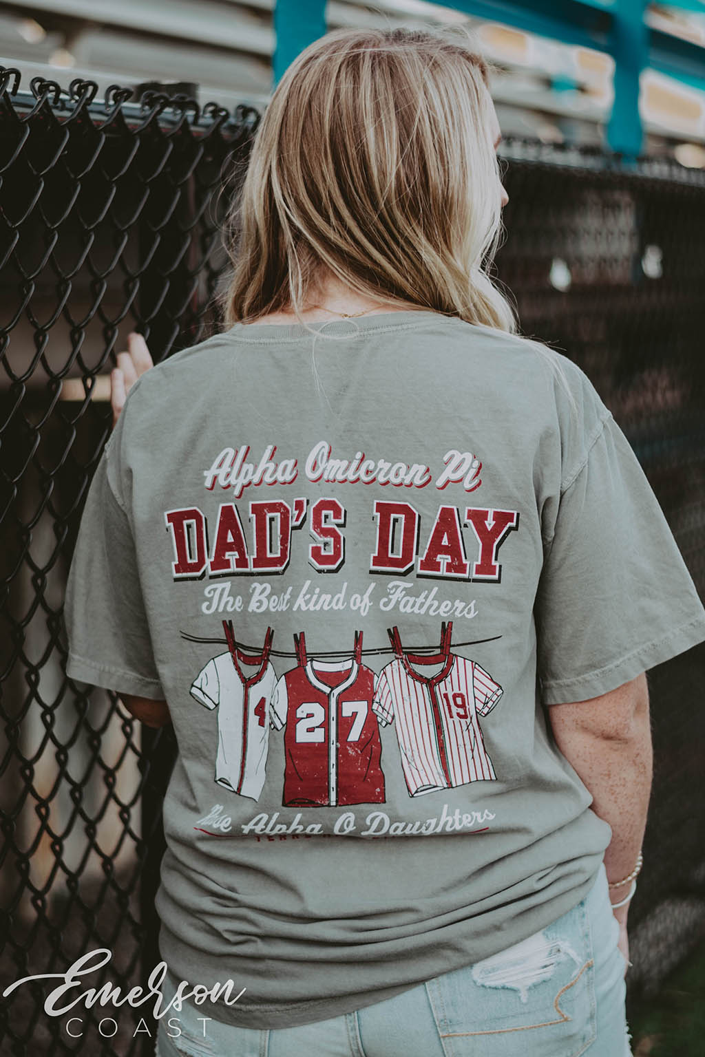Alpha Omicron Pi Dad's Day Jerseys Tshirt