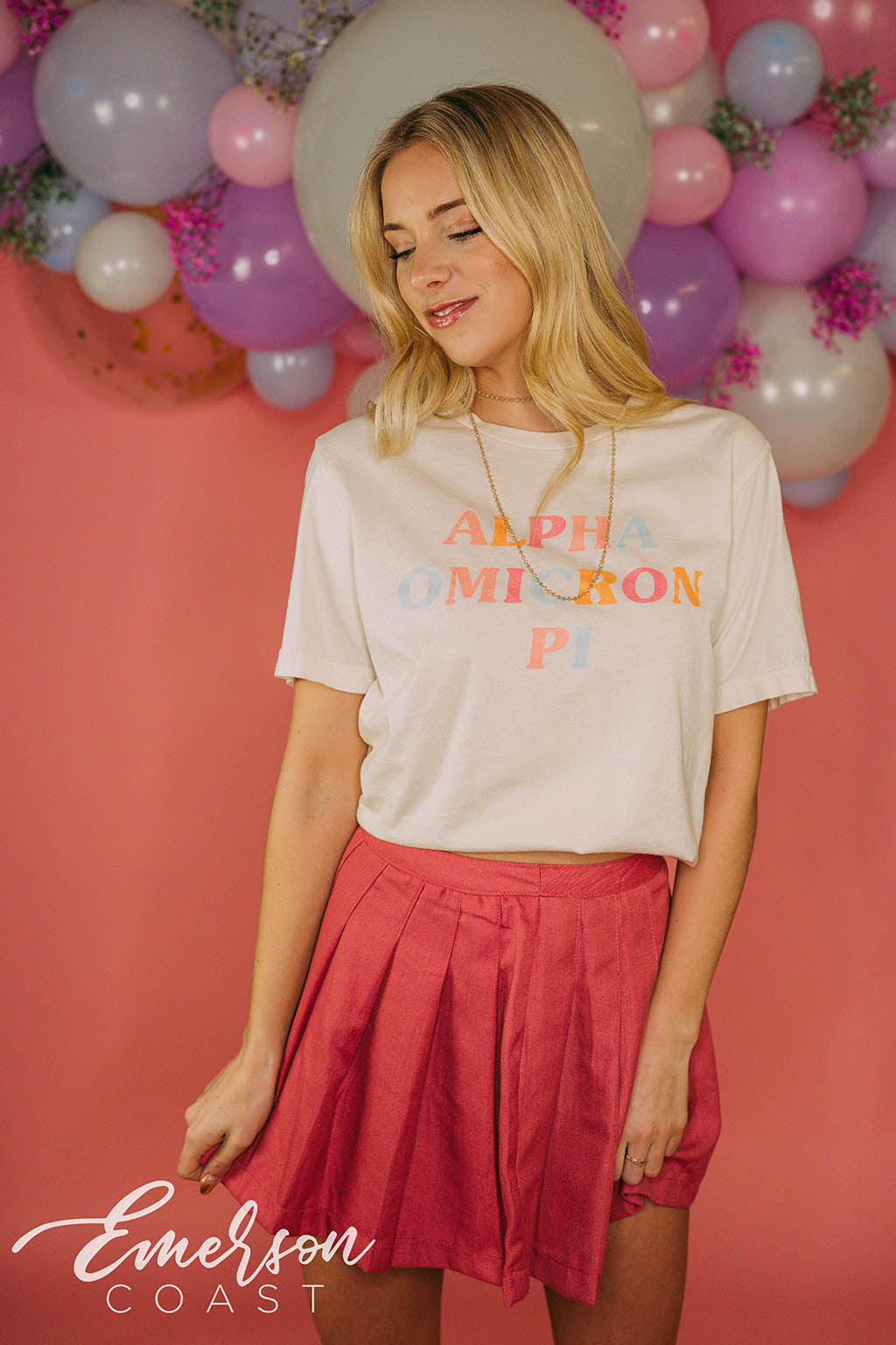 Alpha Omicron Pi Colorful Recruitment Tee