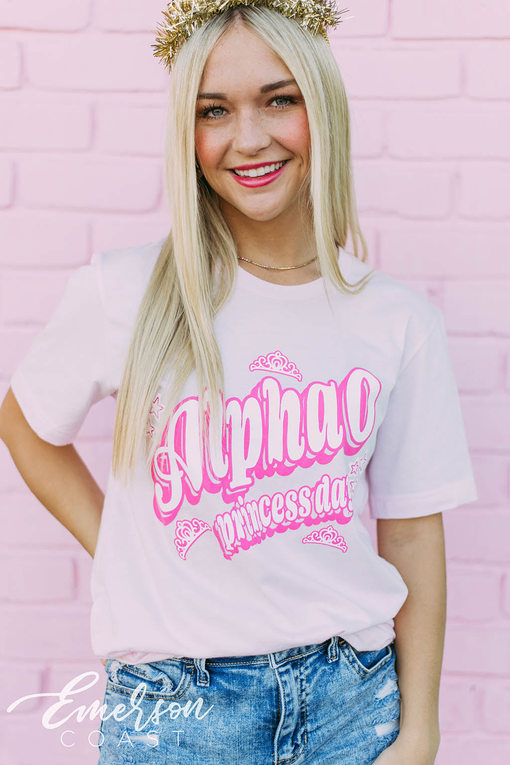 Alpha O Princess Day Pink Tshirt