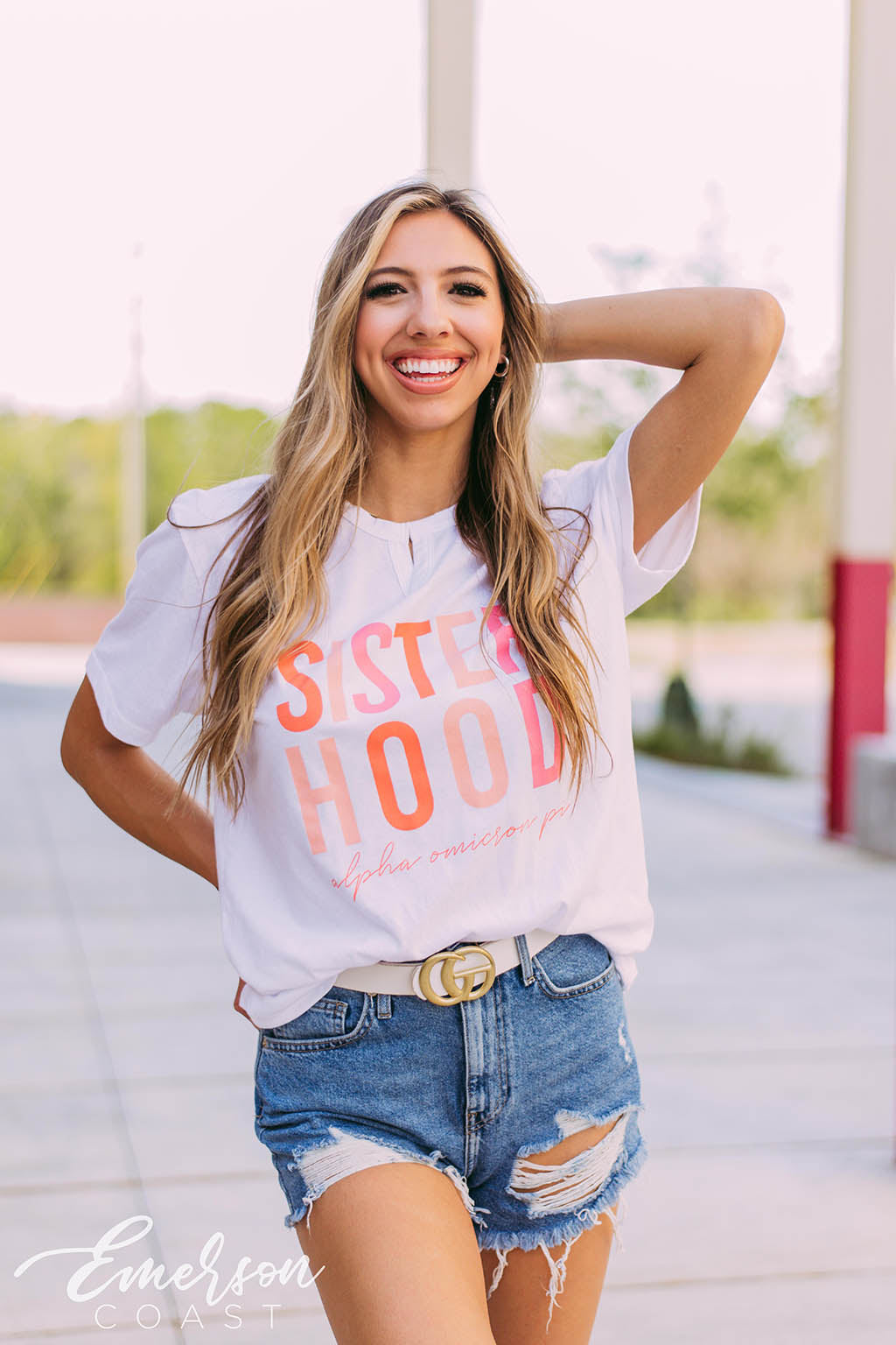 Alpha Omicron Pi Sisterhood Notch Tee