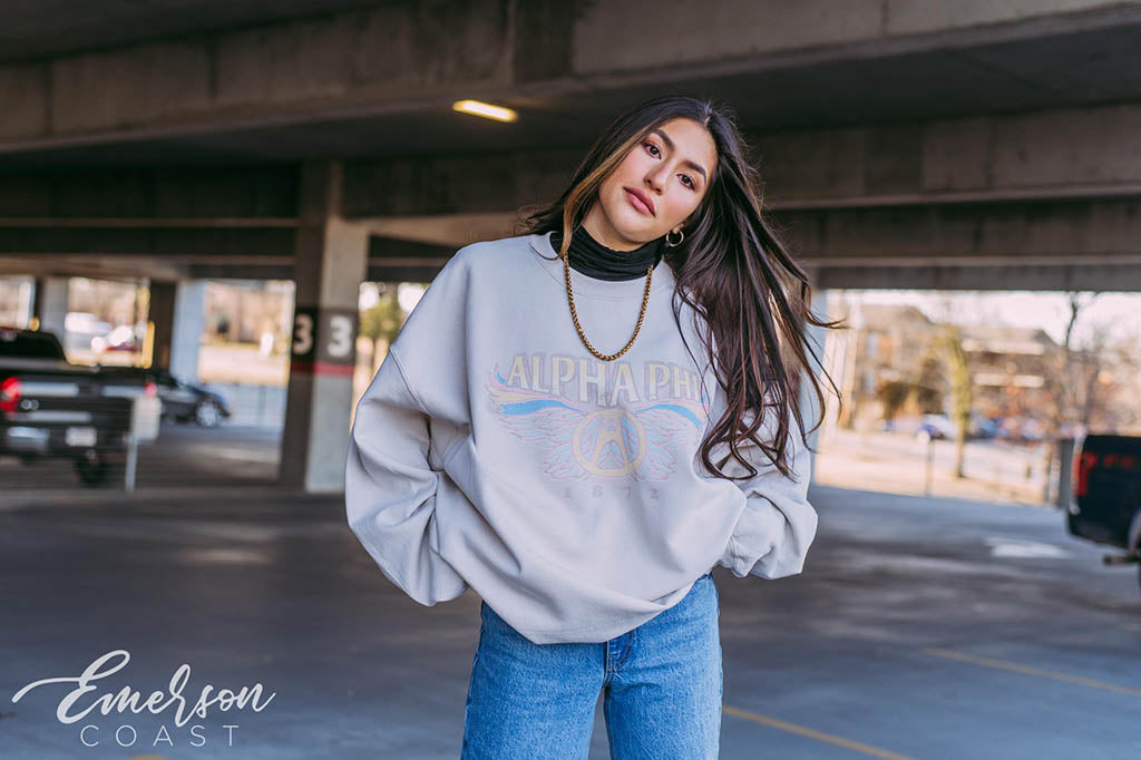 Alpha Phi Vintage Band Sweatshirt
