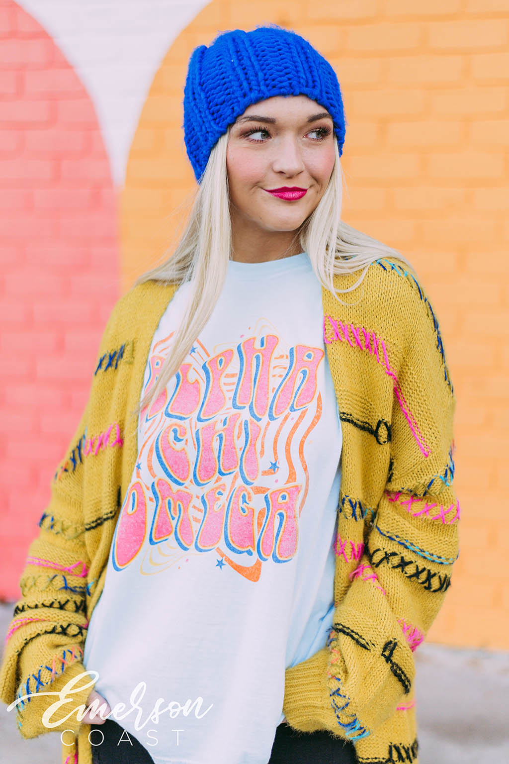 Alpha Chi Omega 70's Long Sleeve Tee