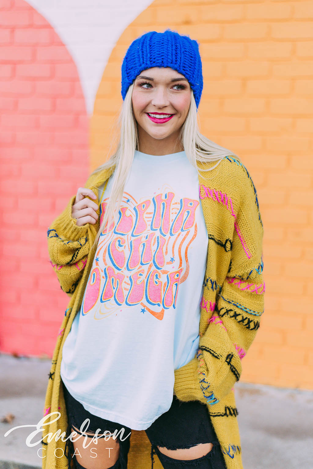 Alpha Chi Omega 70's Long Sleeve Tee