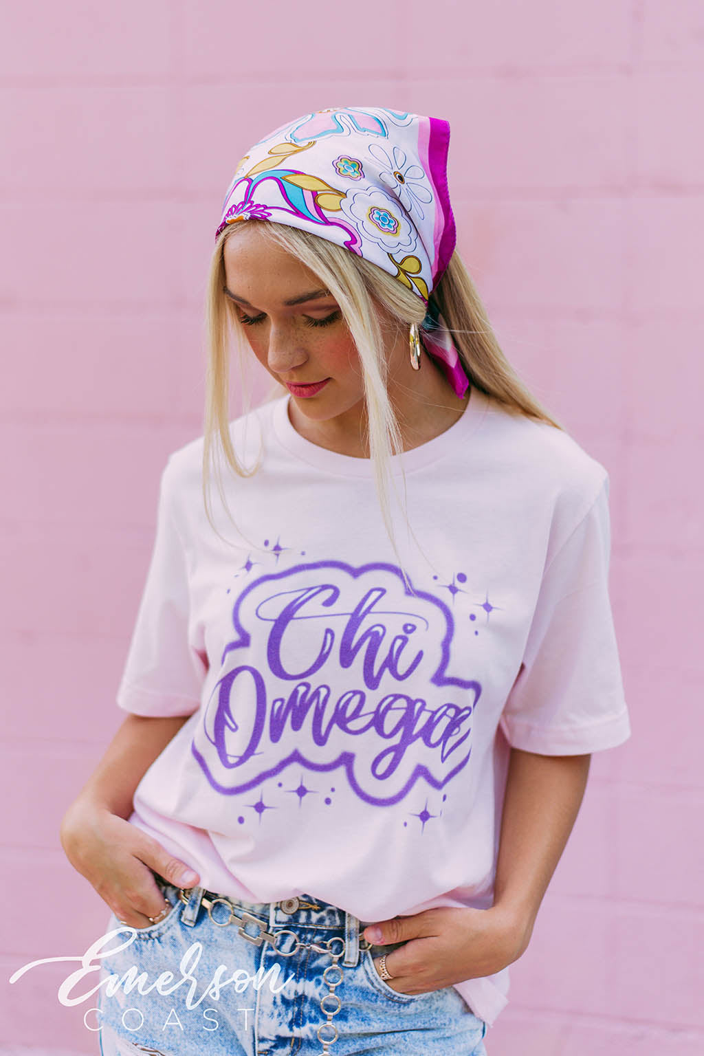 Chi Omega Airbrush Tshirt