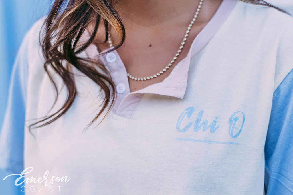 Chi Omega Classic Colorblock PR Henley