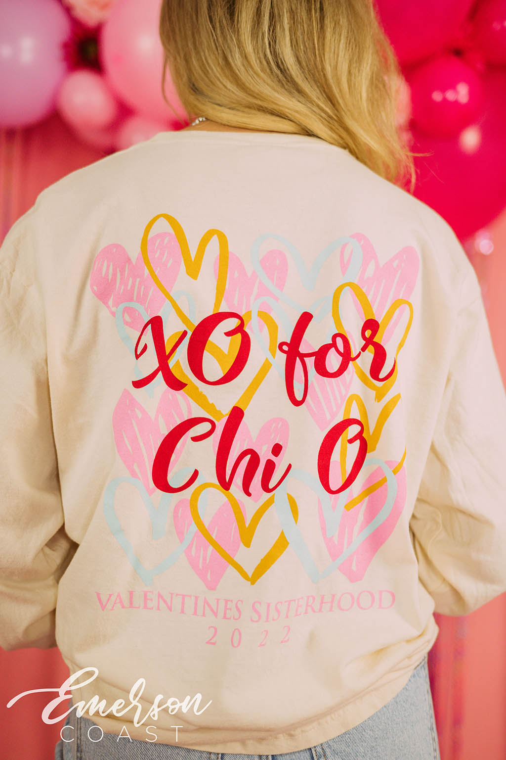 Chi O Xo For Chi O Valentines Day Long Sleeve Tee