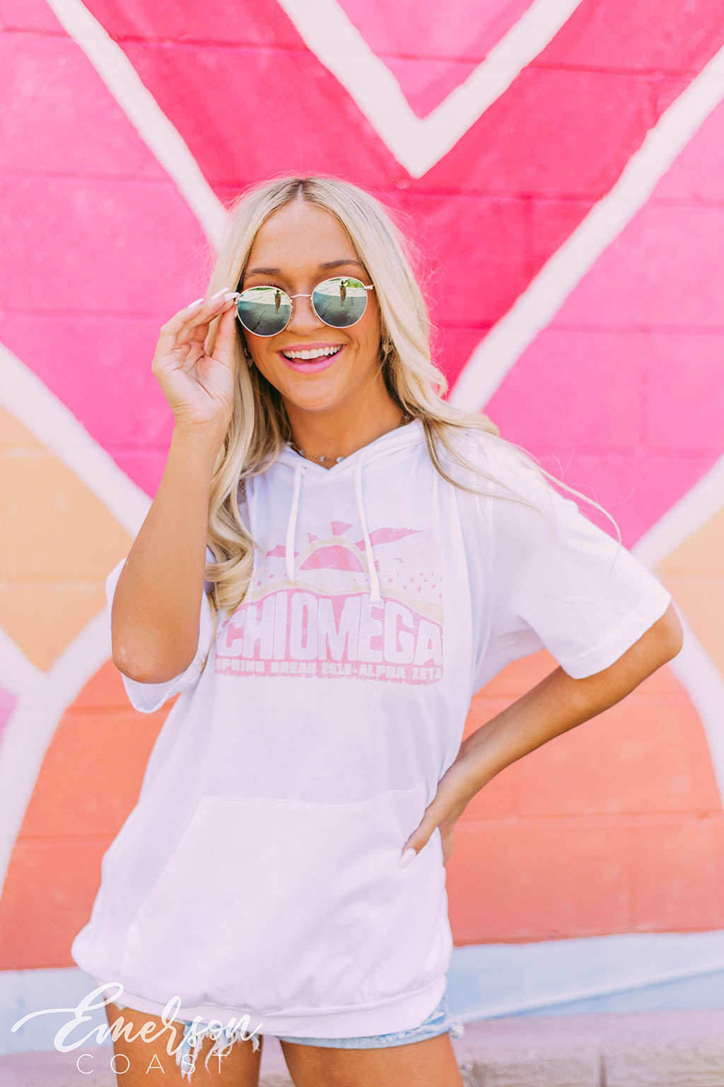Chi Omega Spring Break Tshirt Hoodie