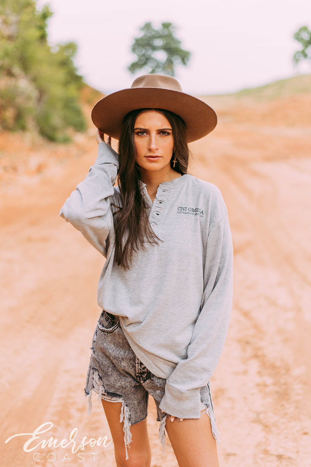 Chi Omega Sisterhood Retreat Long Sleeve Henley