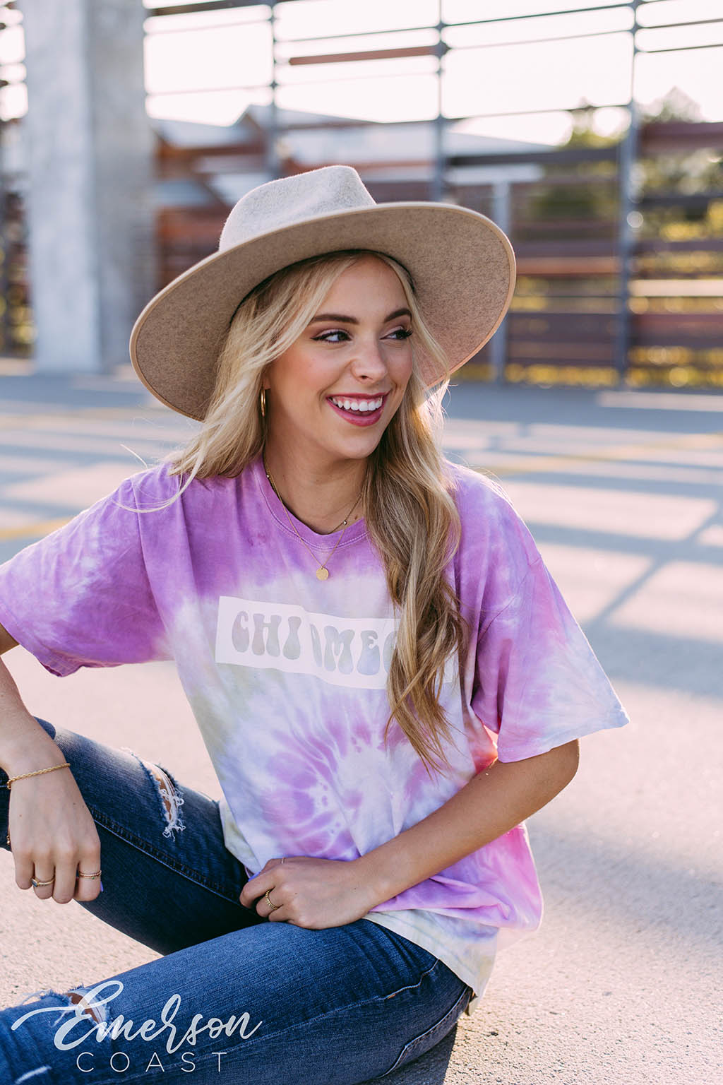 Chi Omega Pink Tie Dye PR Tshirt