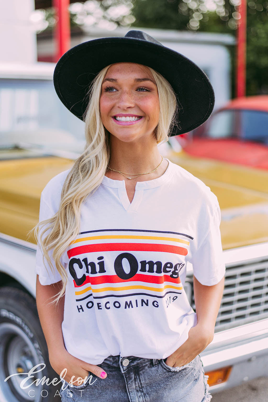 Chi Omega Homecoming Notch Tee