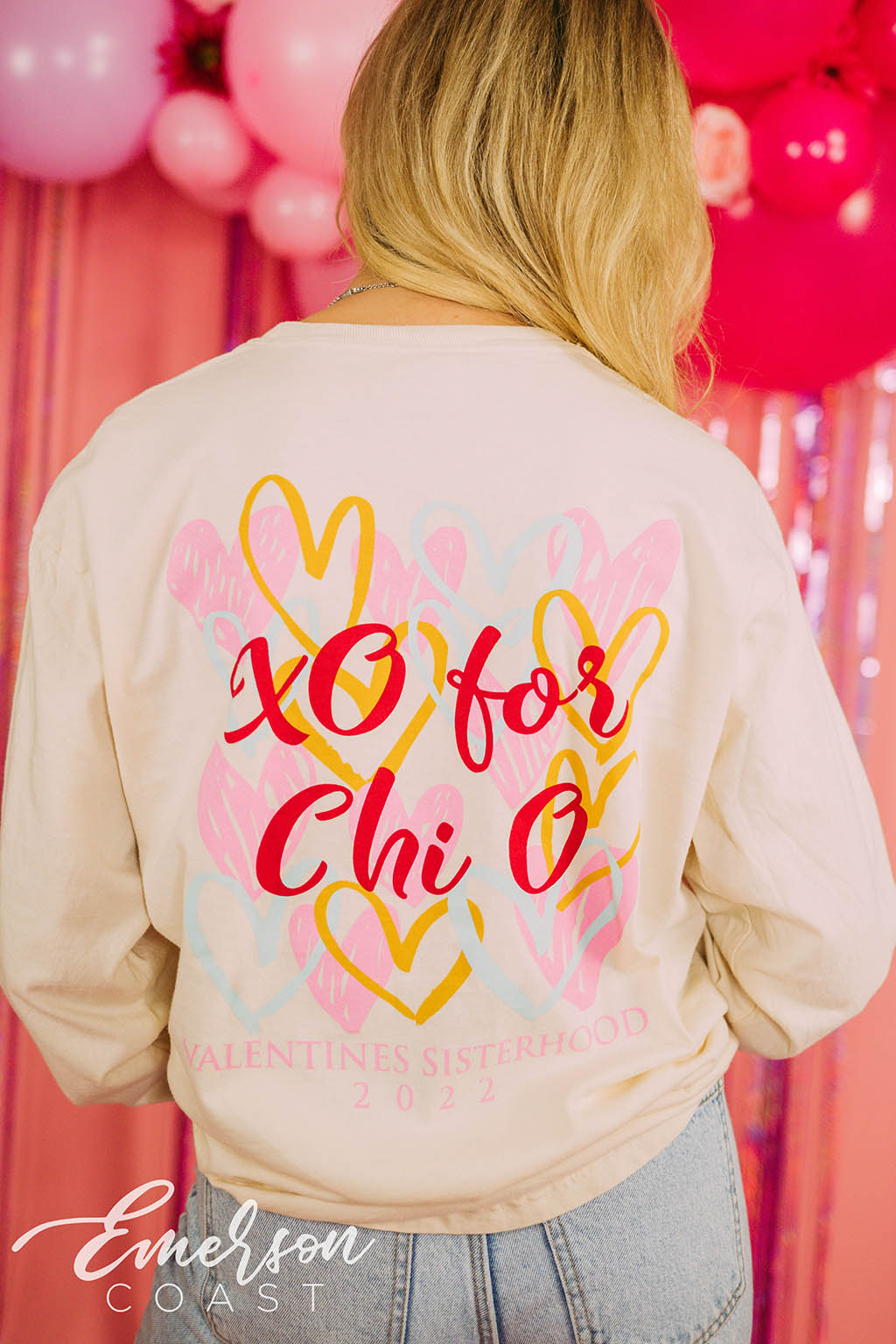 Chi O Xo For Chi O Valentines Day Long Sleeve Tee
