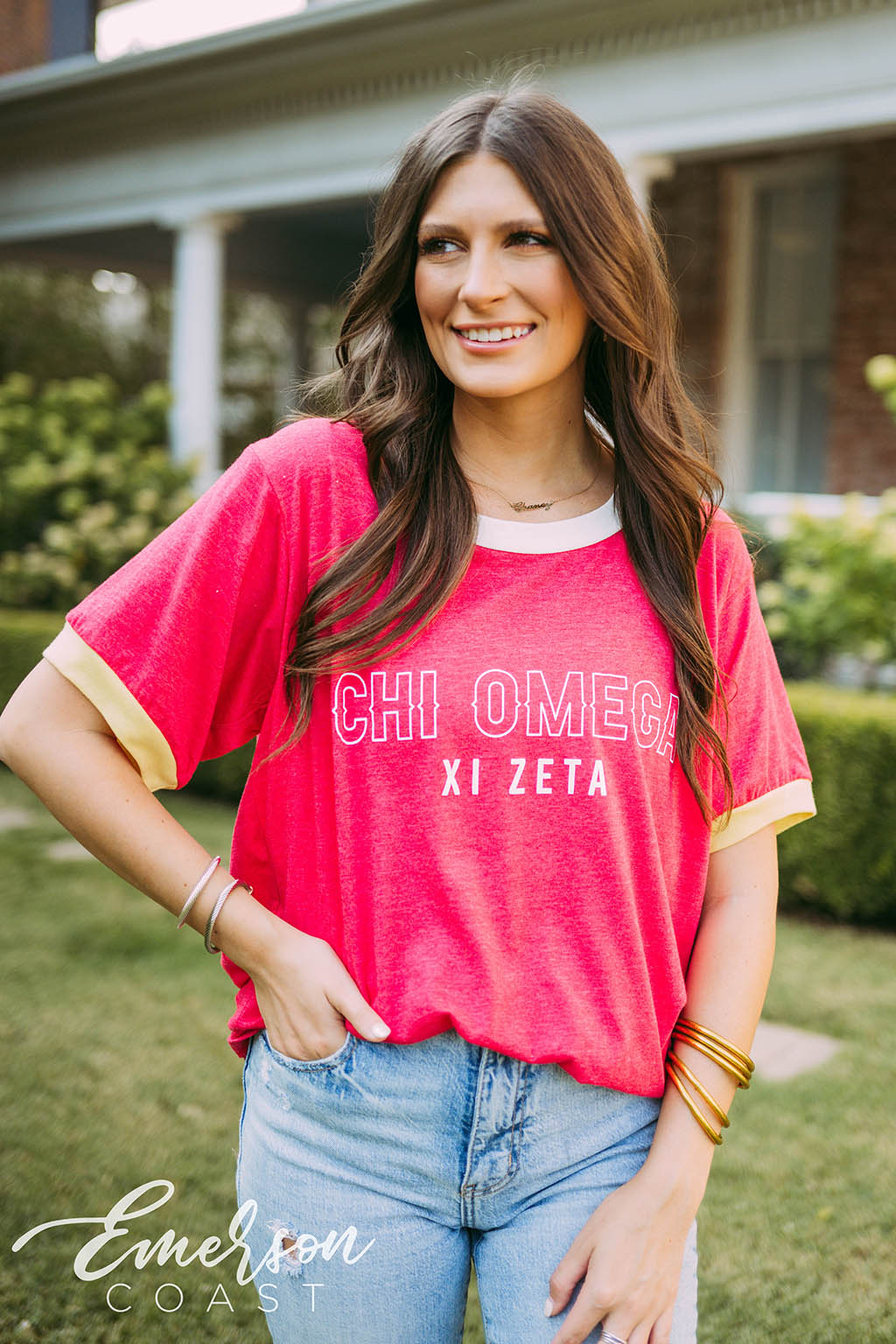 Chi Omega PR Simple Colorblock Ringer