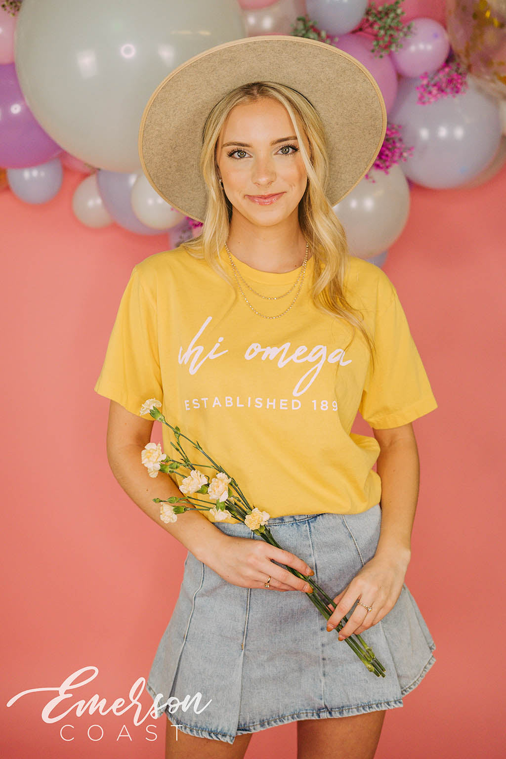 Chi Omega Yellow Recruitment Tee