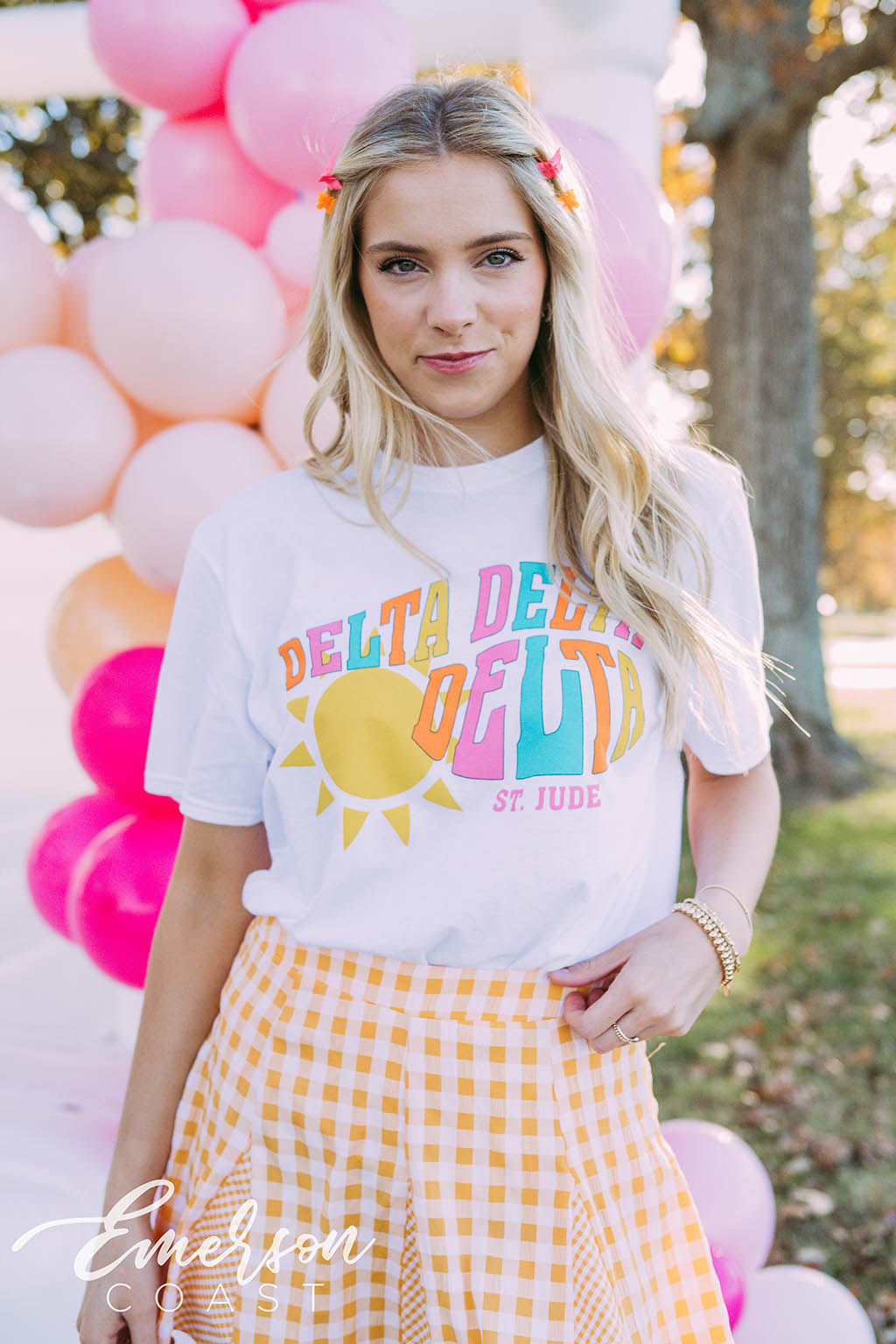 Delta Delta Delta Philanthropy Colorful Sunshine Tee