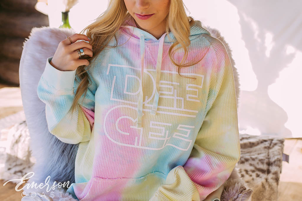 Dee Gee Tie Dye Corduroy Hoodie