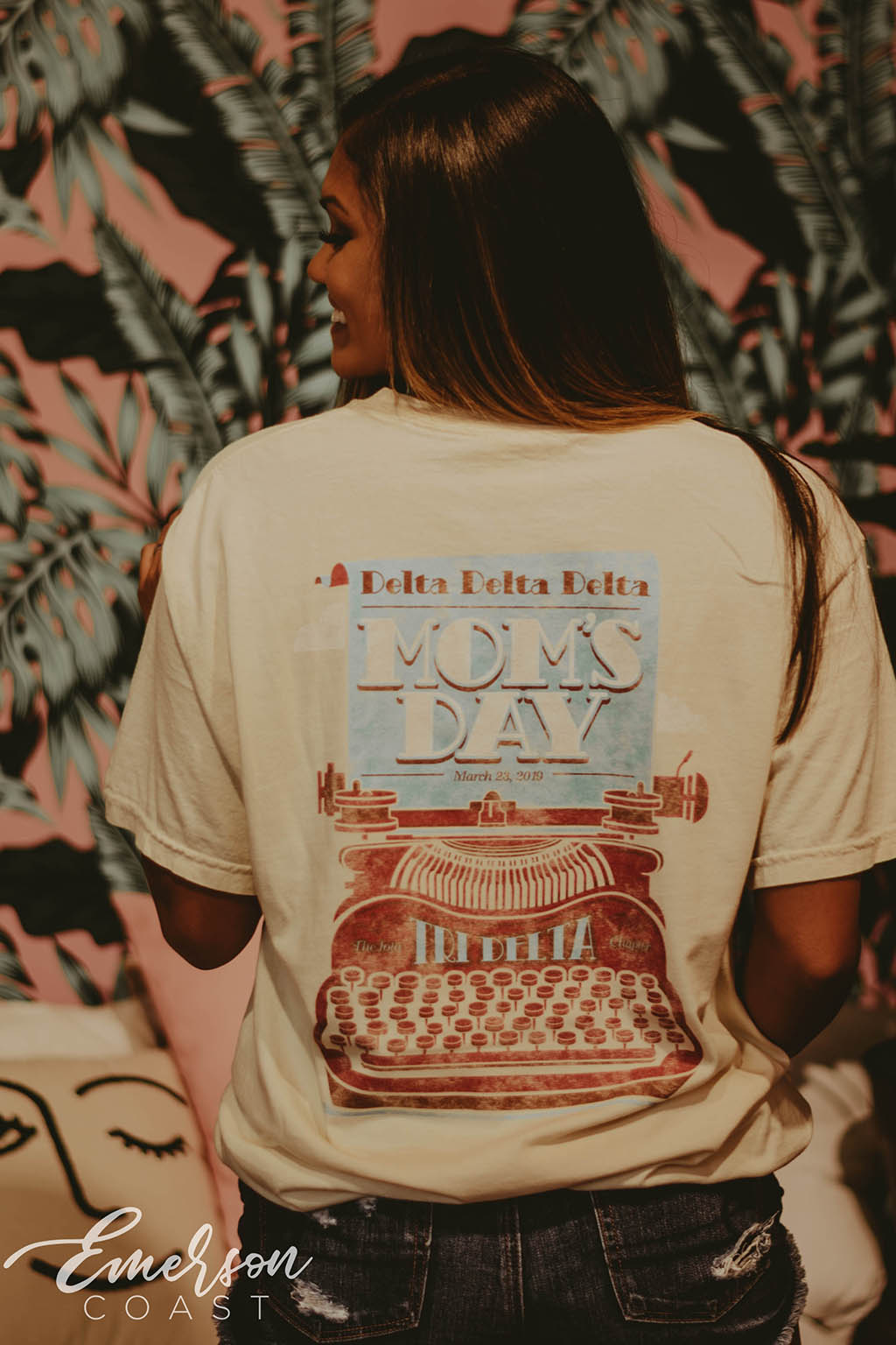 Tri Delta Mom's Day Typewriter Tee