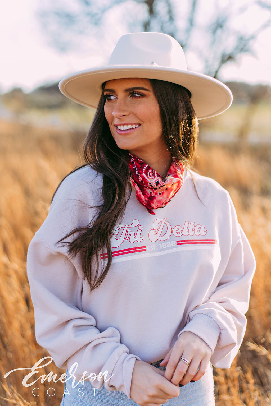 Tri Delta Classic Sand Crewneck