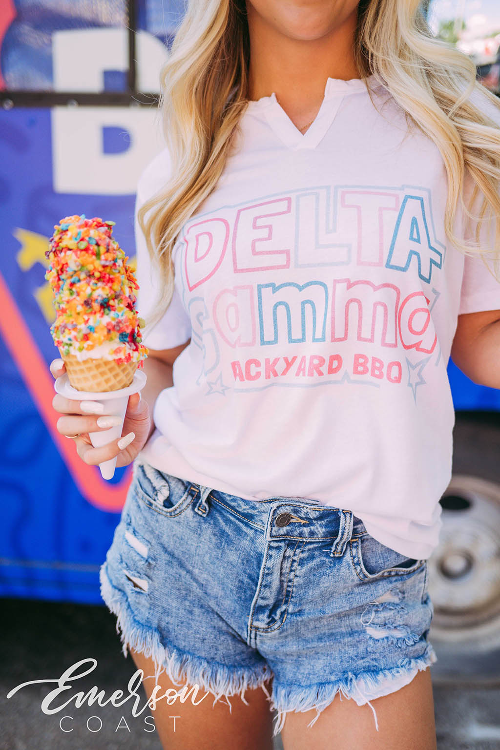 Delta Gamma Philanthropy Backyard BBQ Notch Tee