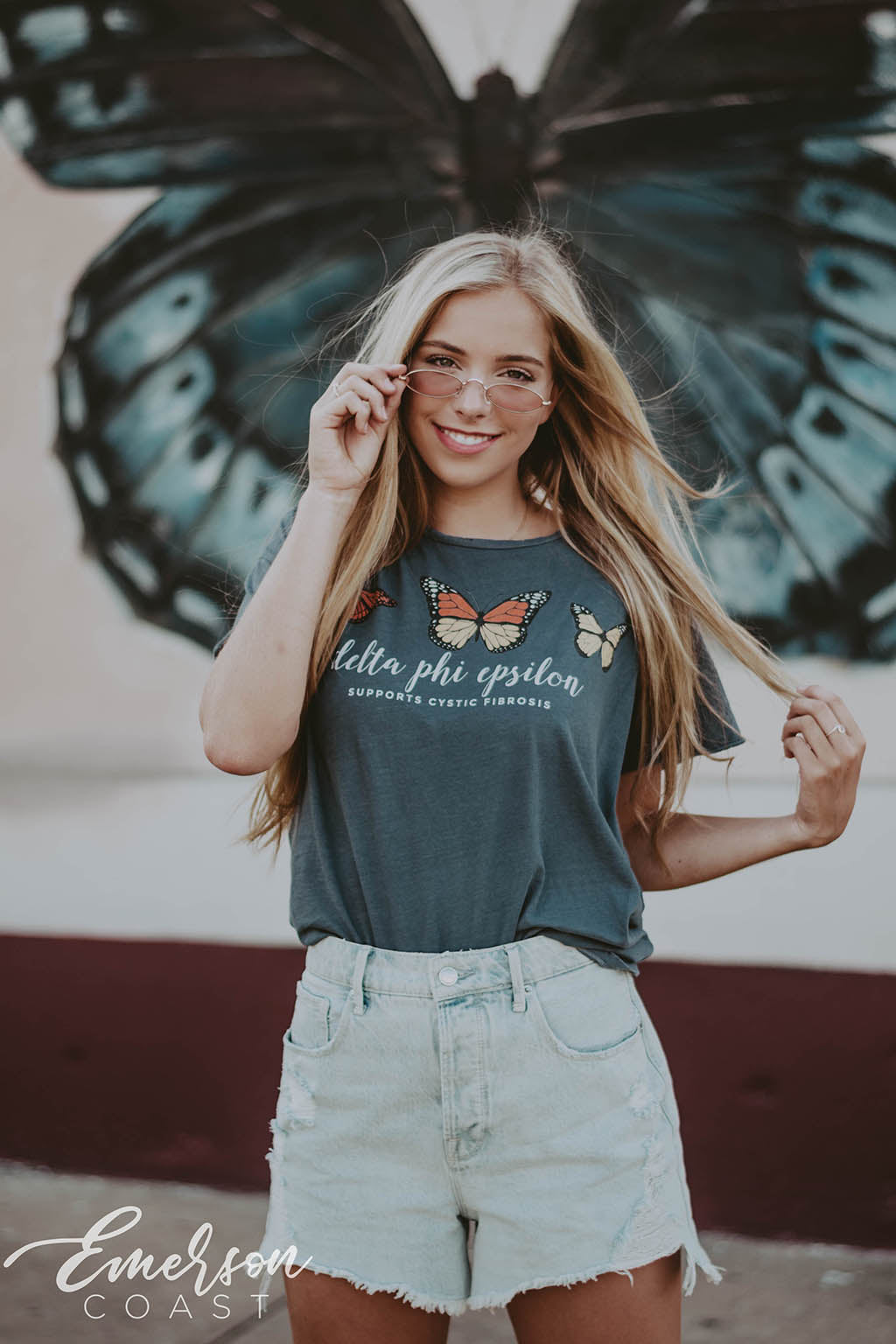 Delta Phi Epsilon Butterfly Philanthropy T-shirt