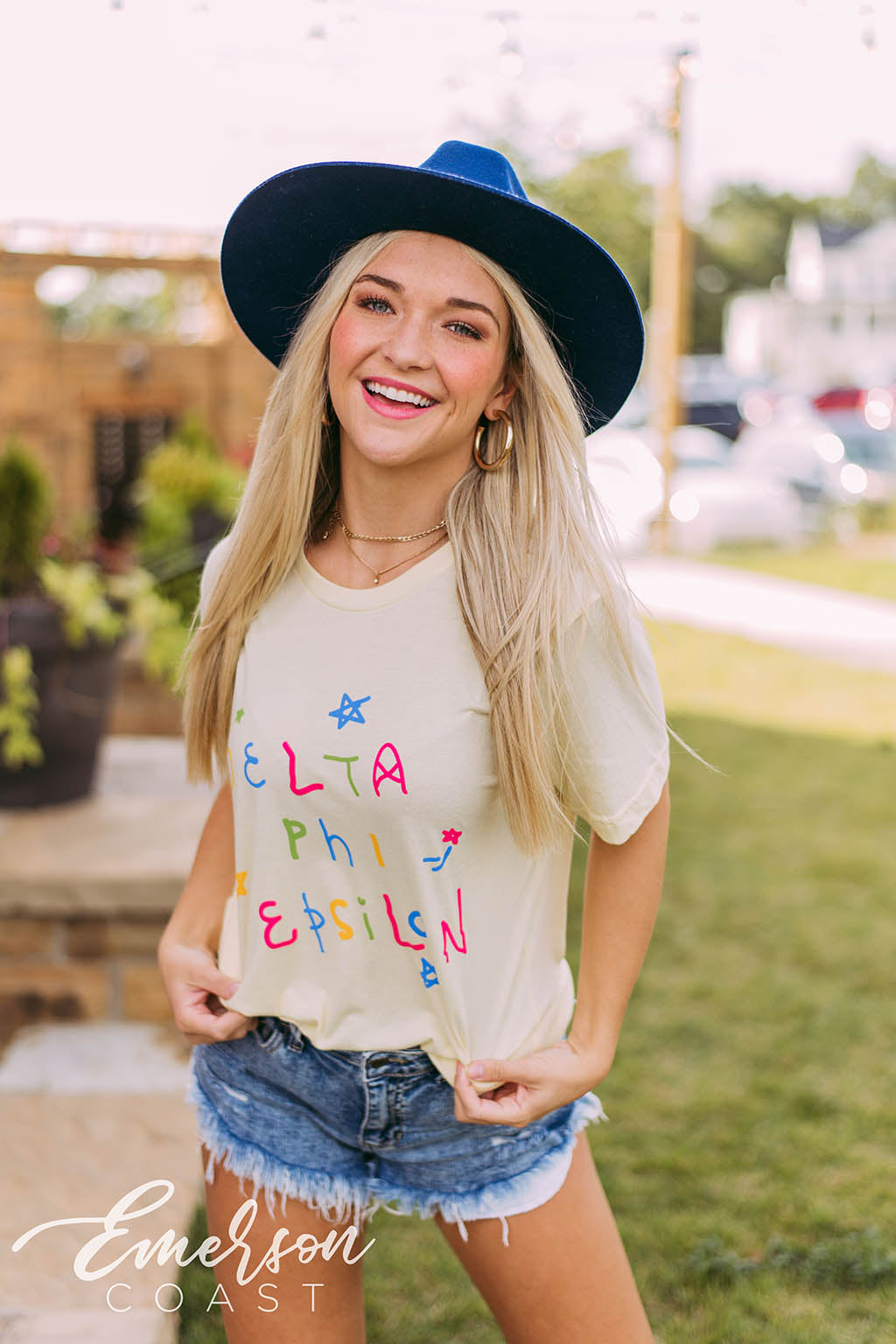 Delta Phi Epsilon Light Yellow PR Tee