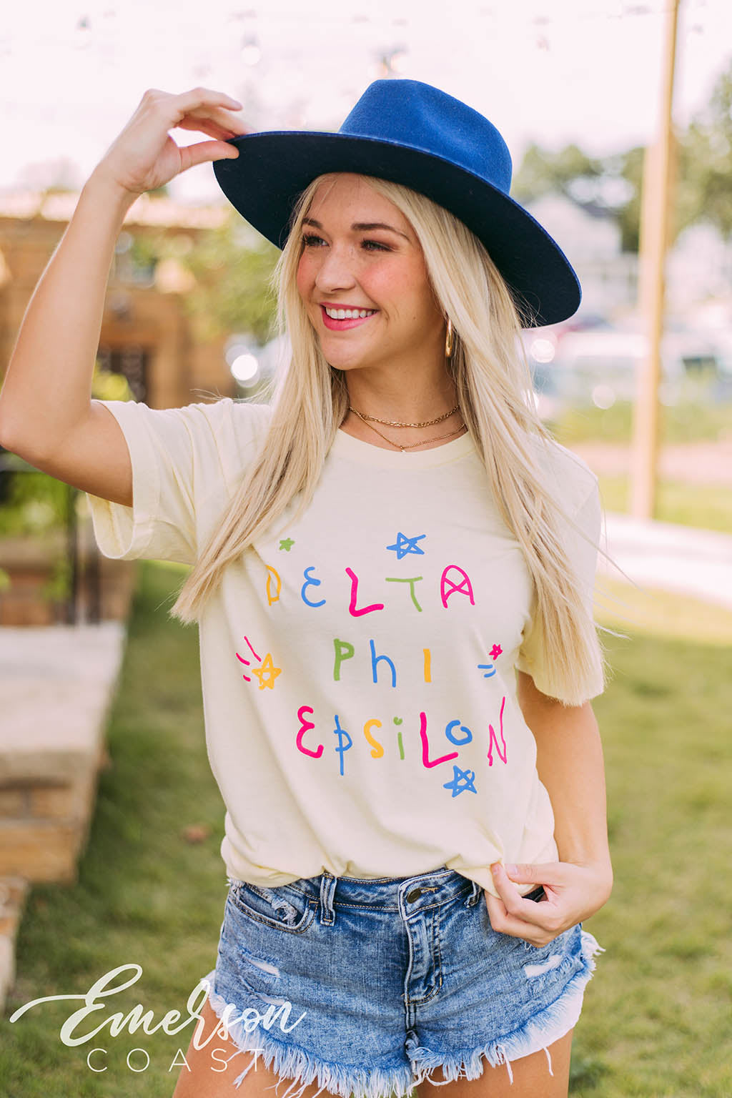 Delta Phi Epsilon Light Yellow PR Tee