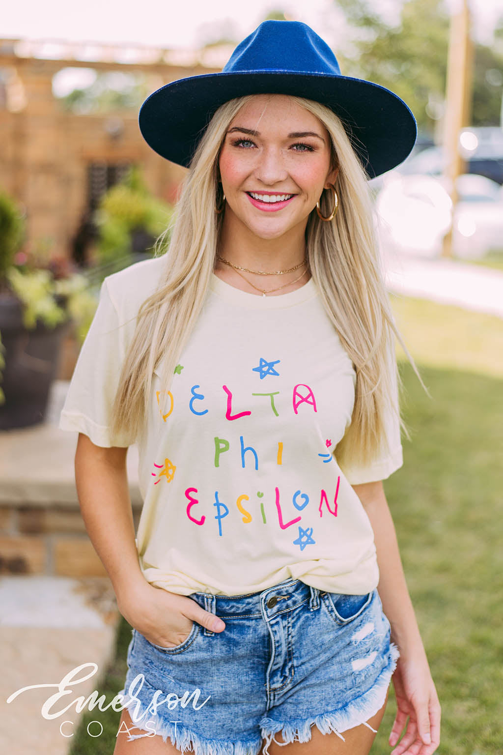 Delta Phi Epsilon Light Yellow PR Tee