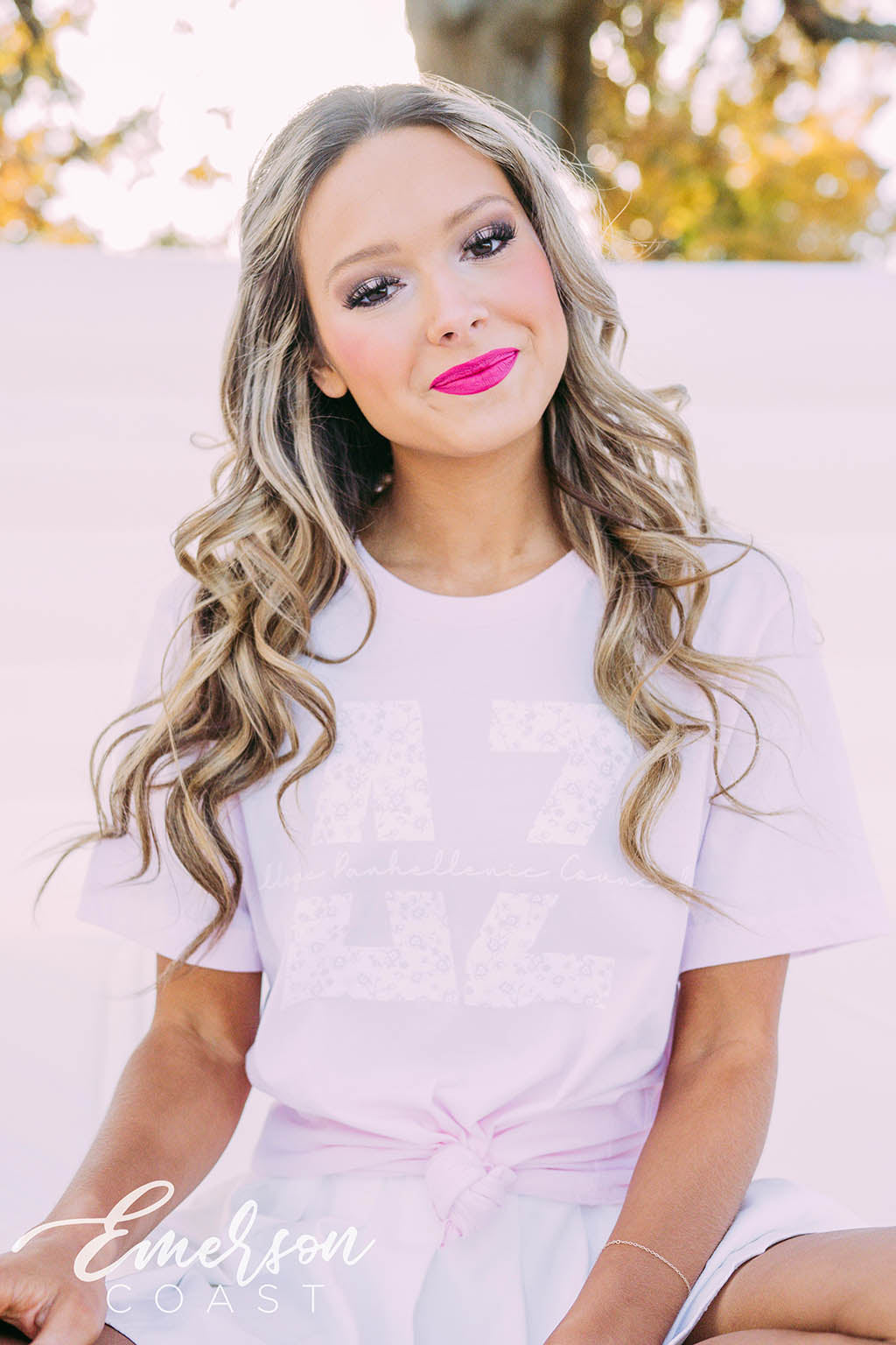 Delta Zeta PR Script Floral Tee