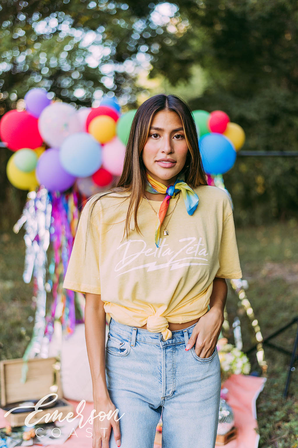 Delta Zeta Yellow Lightning Bolt Tee