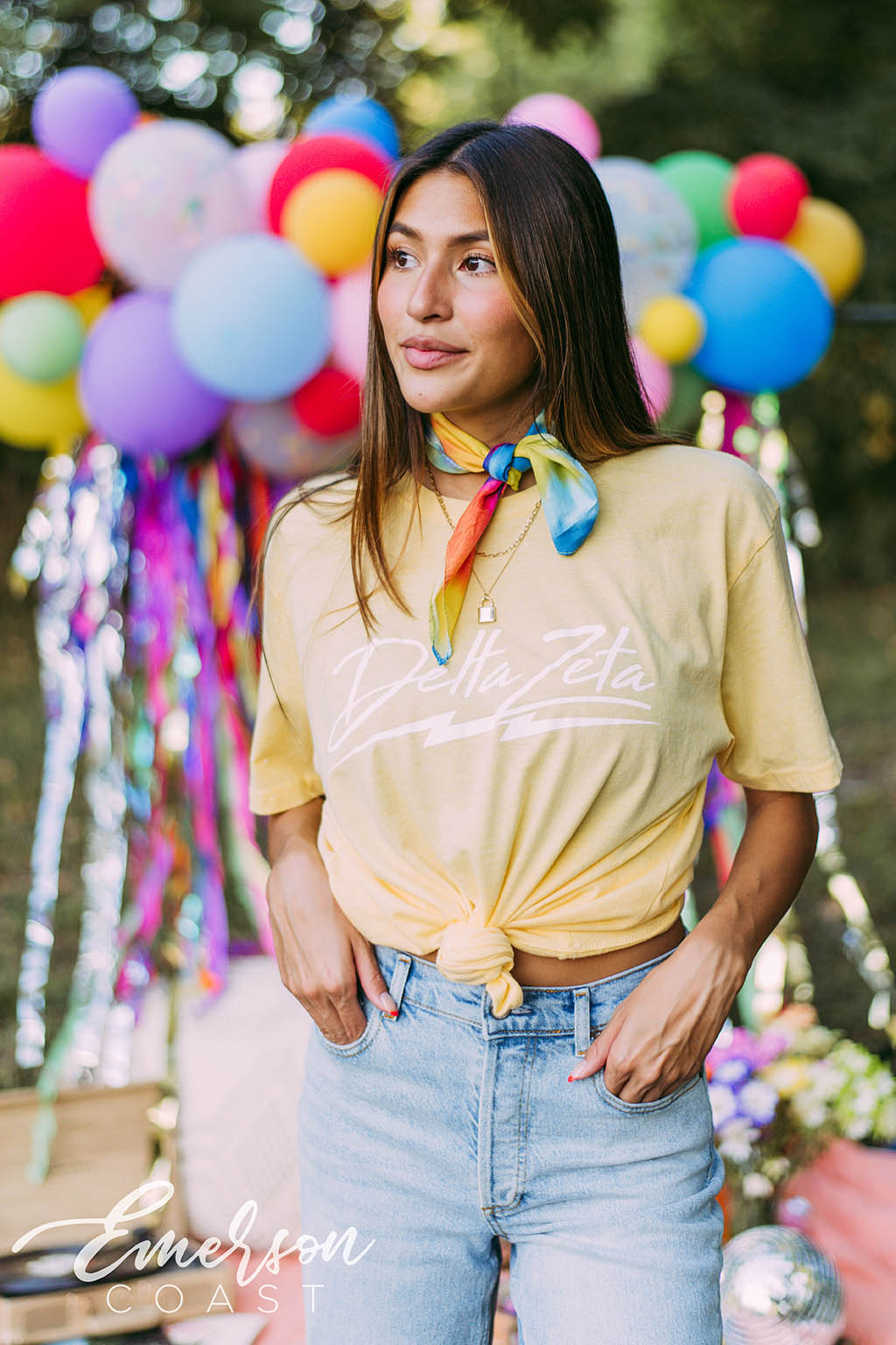 Delta Zeta Yellow Lightning Bolt Tee