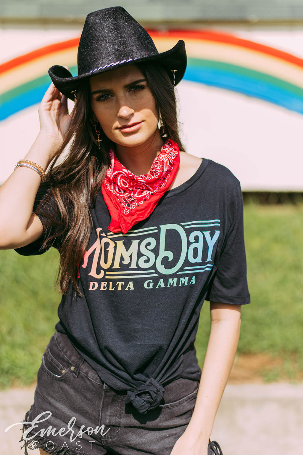 Delta Gamma Moms Day Rainbow Tee
