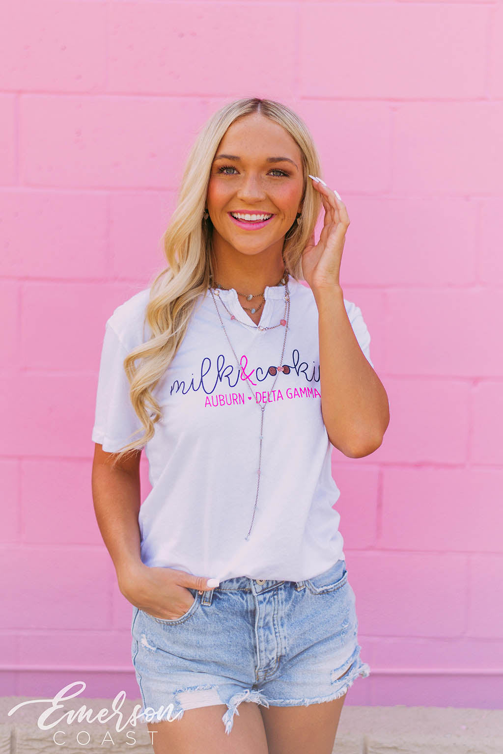 Delta Gamma Milk and Cookies Notch Tee