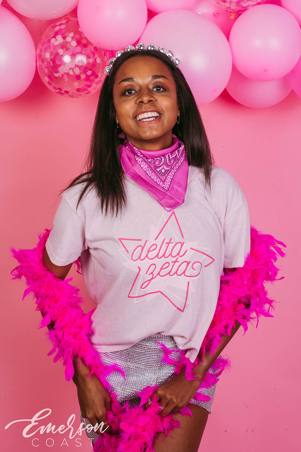 Delta Zeta Pink Bid day Tee