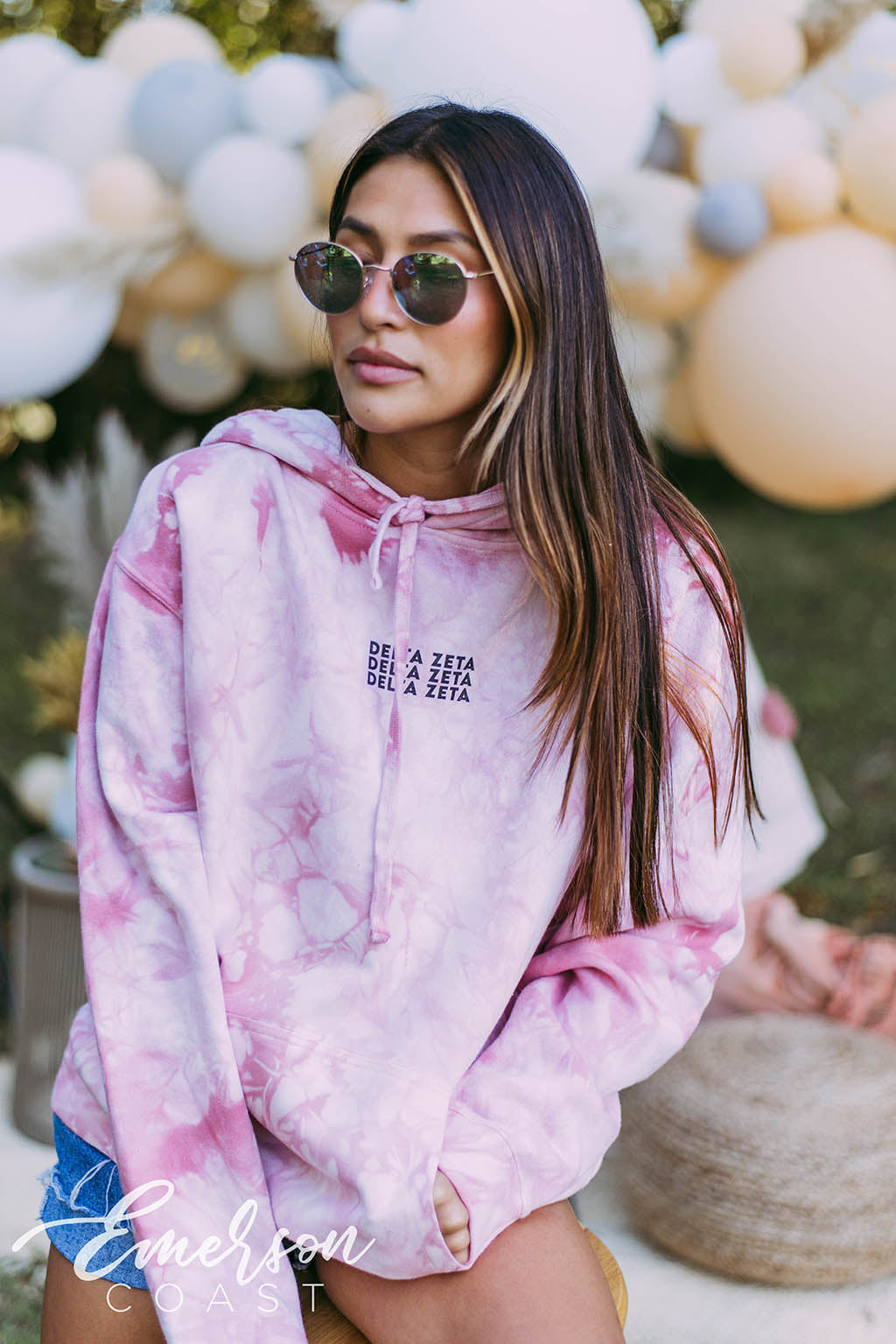 Delta Zeta Strawberry Tie Dye Hoodie