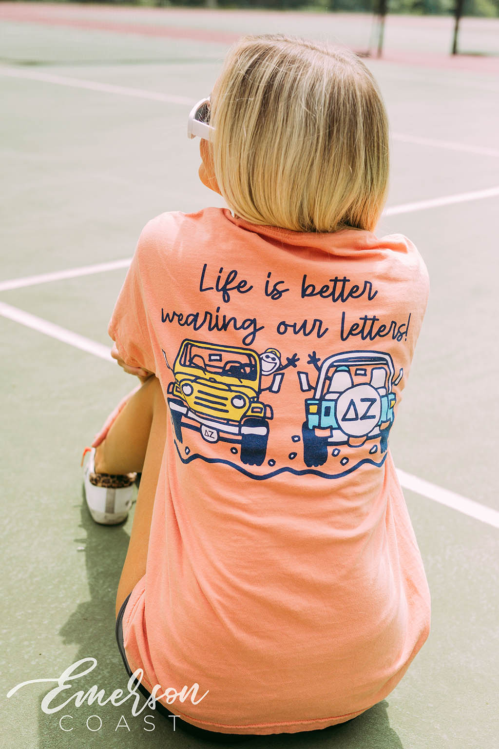 Delta Zeta Life is Better Wearing Our Letters Tee