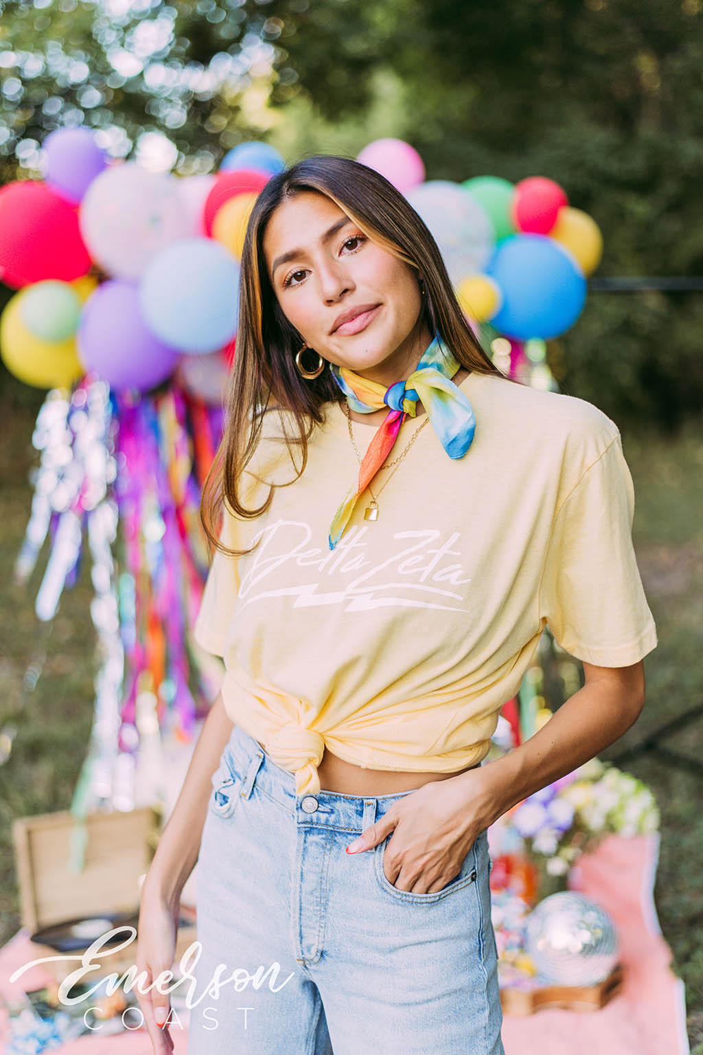 Delta Zeta Yellow Lightning Bolt Tee