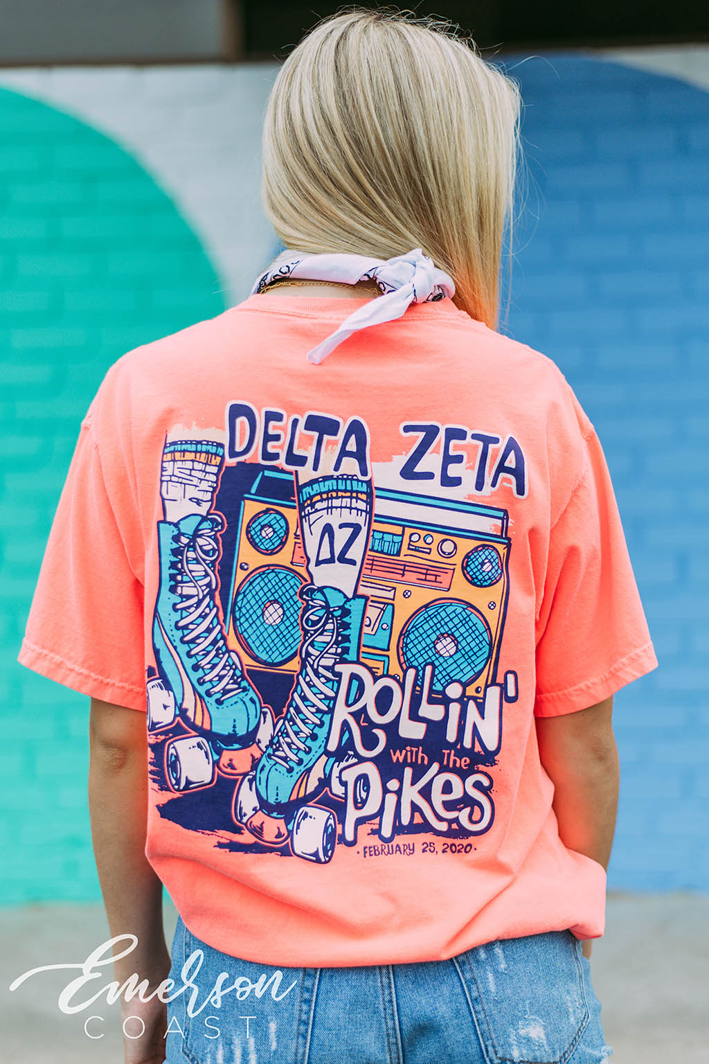 Delta Zeta Rollin With The Pikes Tee