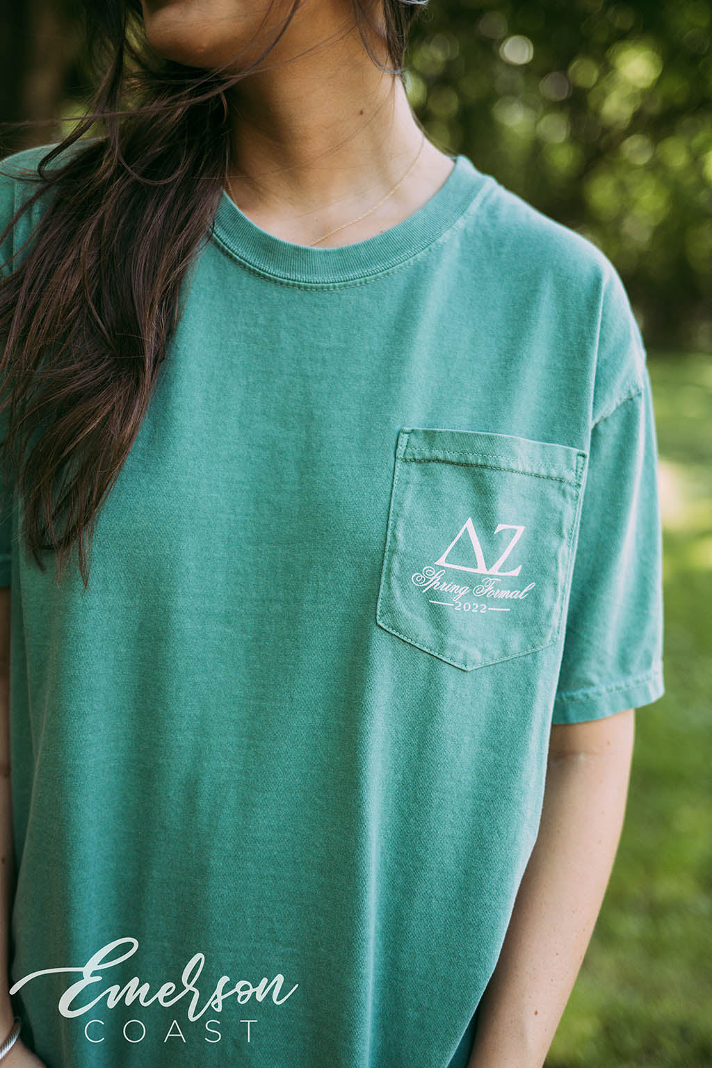 Delta Zeta Spring Formal Green Tee