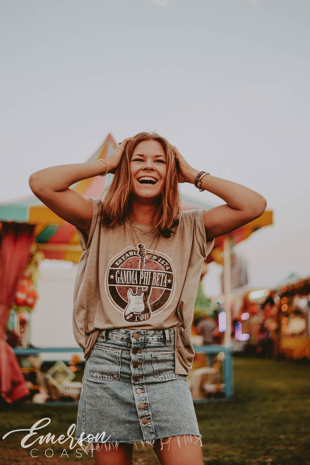 Gamma Phi Beta Retro Guitar Tee