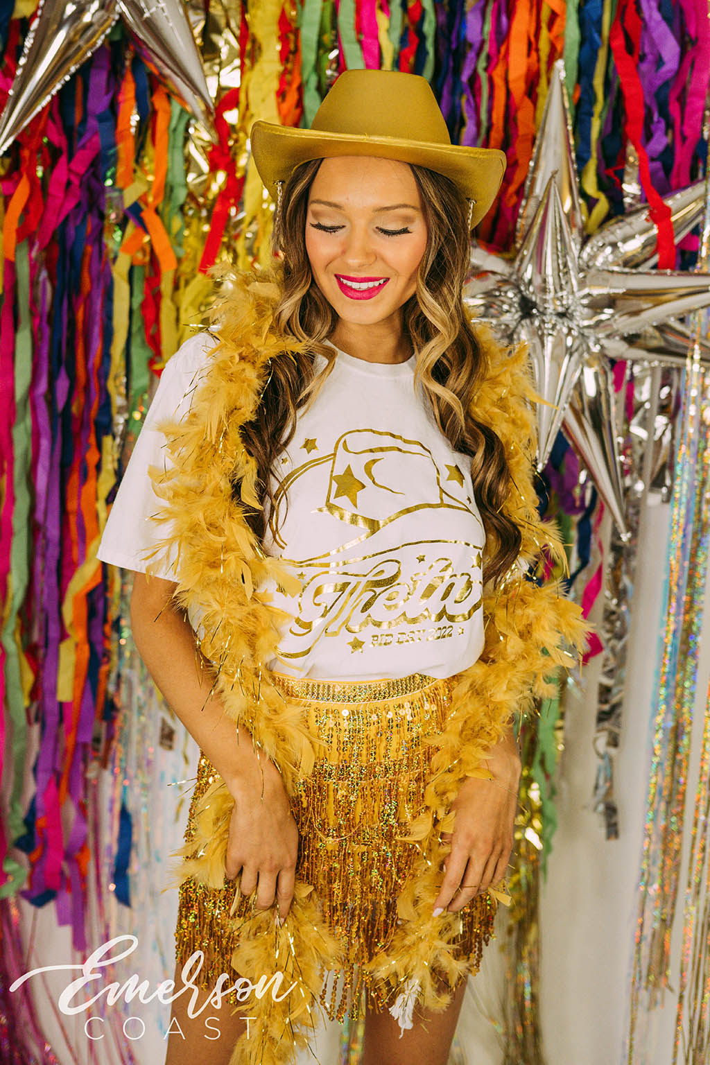 Kappa Alpha Theta Gold Foil Bid Day Tee