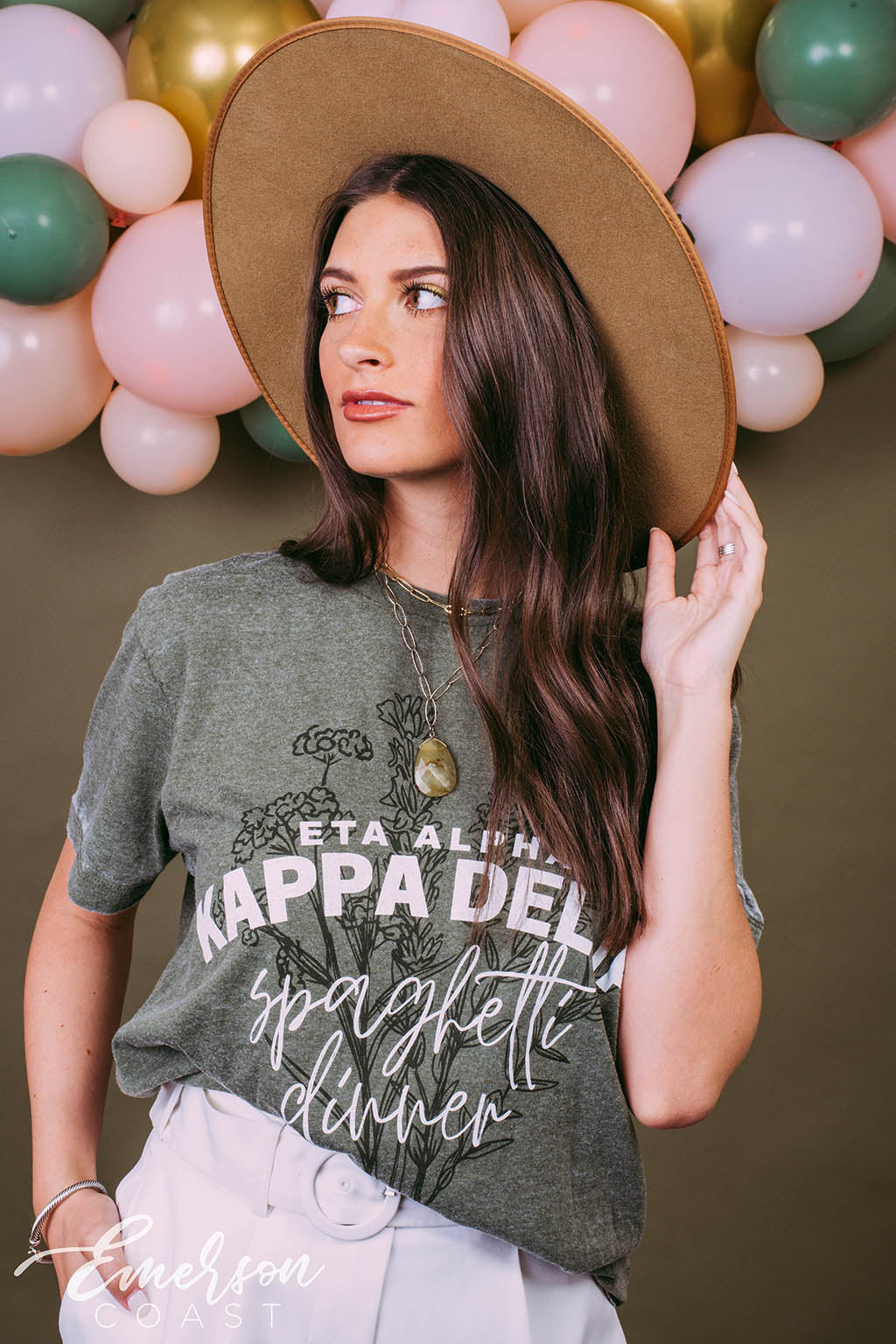 Kappa Delta Floral Boho Philanthropy Mineral Wash Tee
